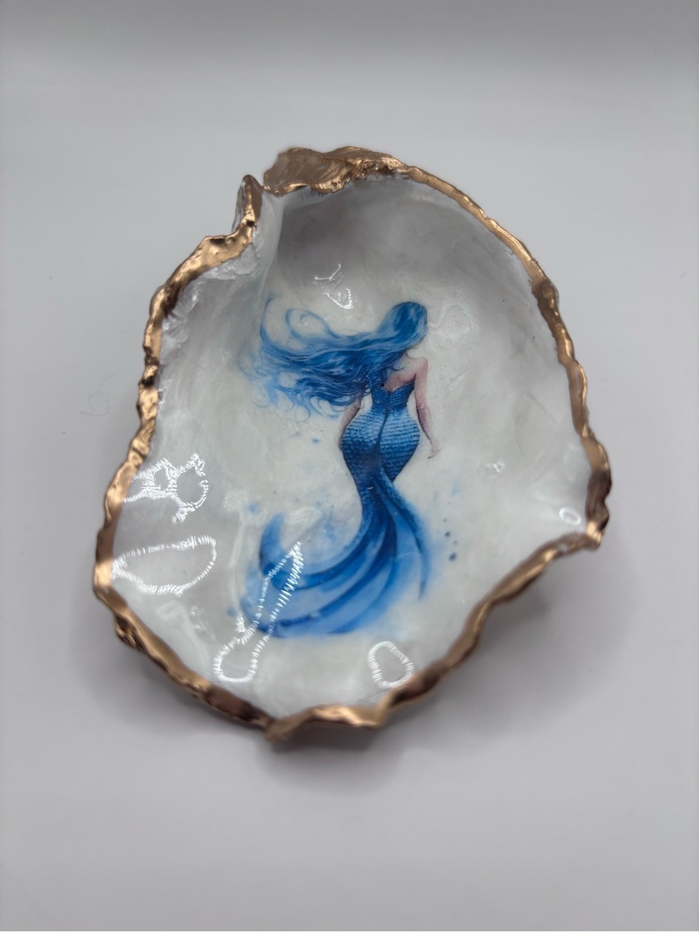 Mermaid Decorative Trinket Dish - Blue